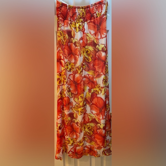 Tropical Hawaiian Floral Dress Hibiscus Maxi Dress - Picture 9 of 10